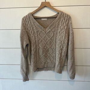 Blu Pepper Textured Knit Sweater
